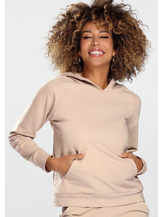 DKaren Sport DKaren Sport Bluza Seattle Beżowy Classic Fit