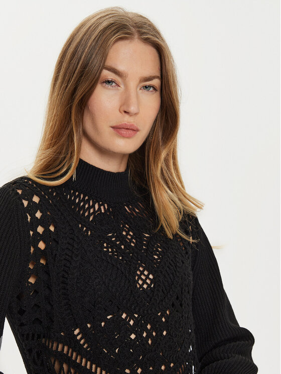 TWINSET TWINSET Sukienka dzianinowa 242TP3470 Czarny Regular Fit