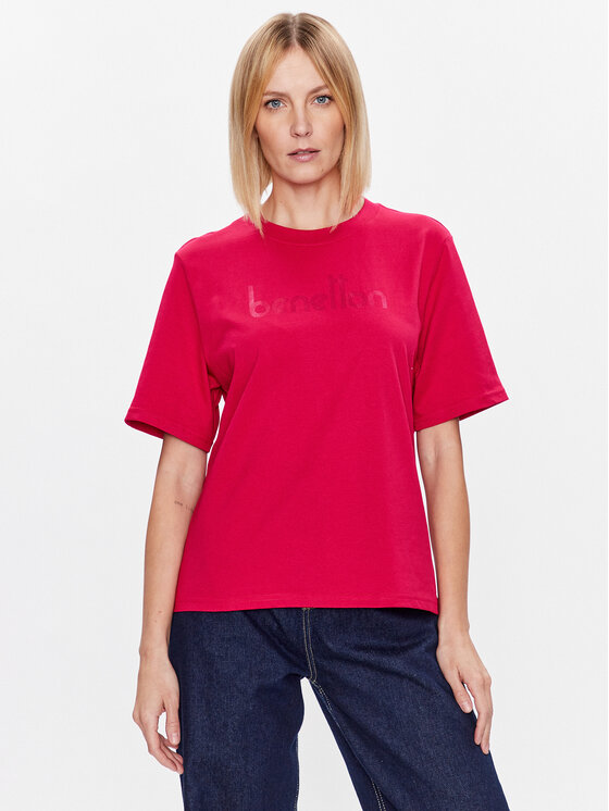 United Colors Of Benetton T-shirt 3BL0D103H Rosso Regular Fit, taglia : XS