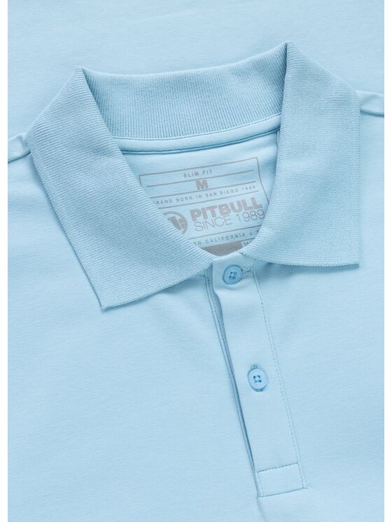 PITBULL PITBULL Polo SMALL LOGO Niebieski Regular Fit