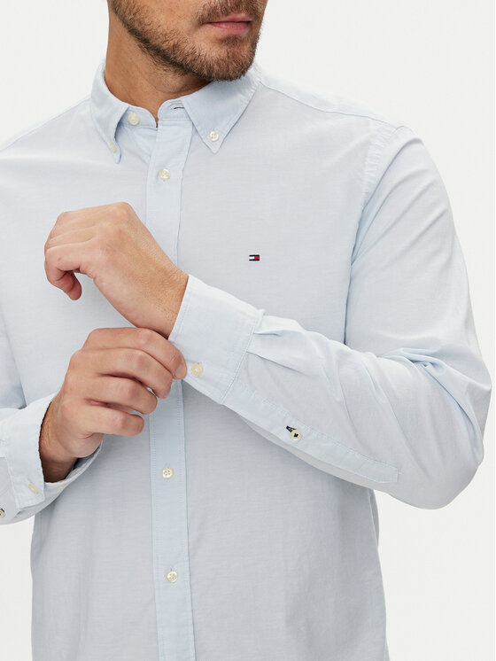 Tommy Hilfiger Tommy Hilfiger Koszula Oxford MW0MW25037 Błękitny Regular Fit