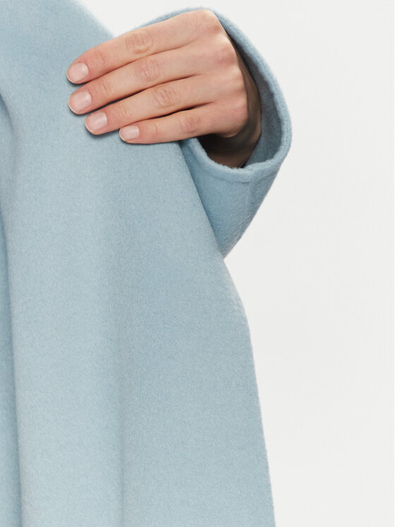Calvin Klein Calvin Klein Płaszcz wełniany K20K207813 Błękitny Regular Fit