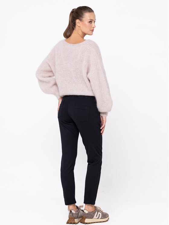 Miss LK Miss LK Spodnie materiałowe MISSLKSD Czarny Loose Fit