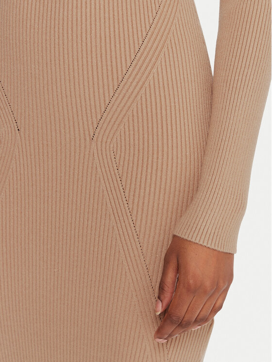 Guess Guess Kasdieninė suknelė W5BK45 Z0572 Smėlio Slim Fit