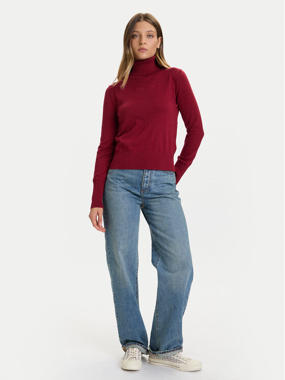Guess Jeans Guess Jeans Golf W4BR15 Z3HO2 Czerwony Regular Fit
