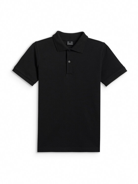 4F 4F Polo BASIC+ Czarny Regular Fit