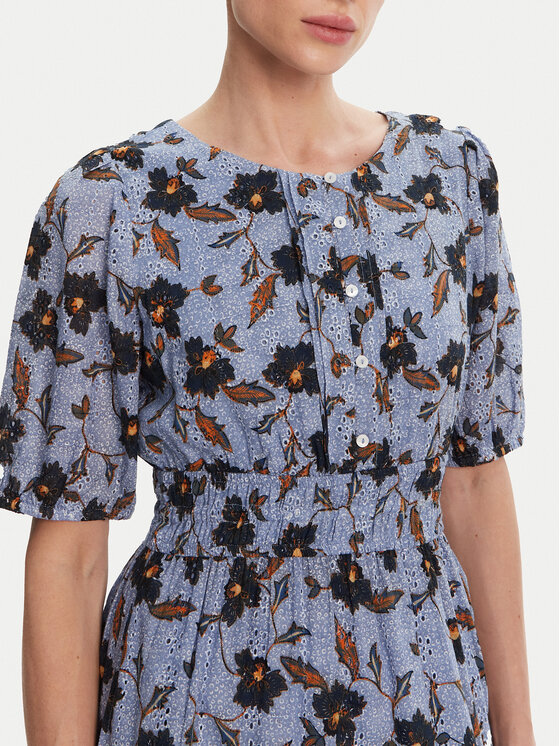 Pepe Jeans Pepe Jeans Letní šaty Eva PL953695 Světle modrá Regular Fit