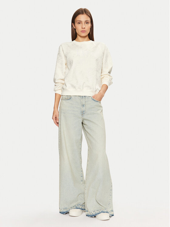 Gap Gap Pulóver 588019-04 Ekru Relaxed Fit