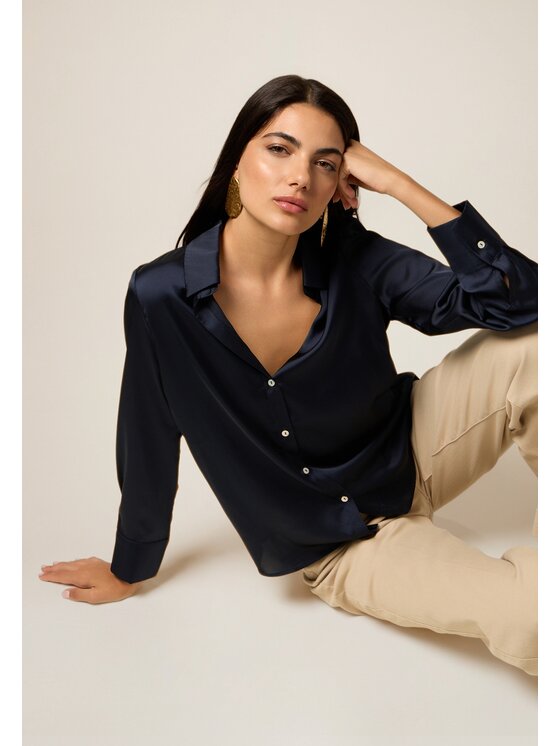 Oltre Oltre Koszula 5374R403016N034 Niebieski Regular Fit