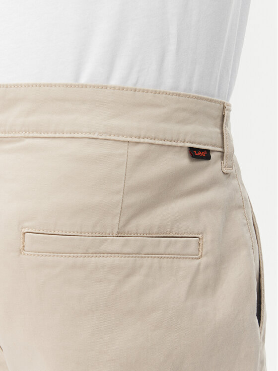 Lee Lee Bavlnené šortky 112349200 Béžová Regular Fit