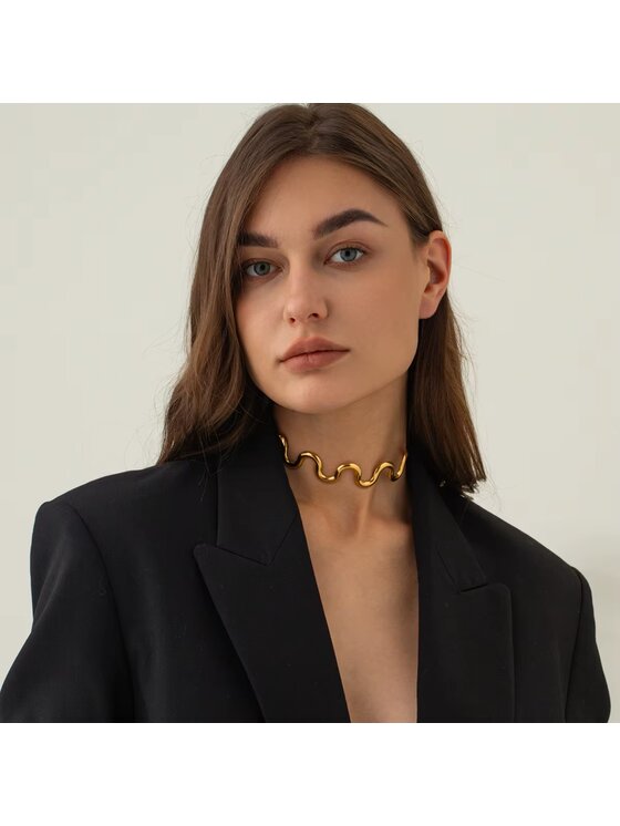 Fugart Fugart Naszyjnik Naszyjnik choker stal szlachetna złoty FUGJDNW2310003 Złoty