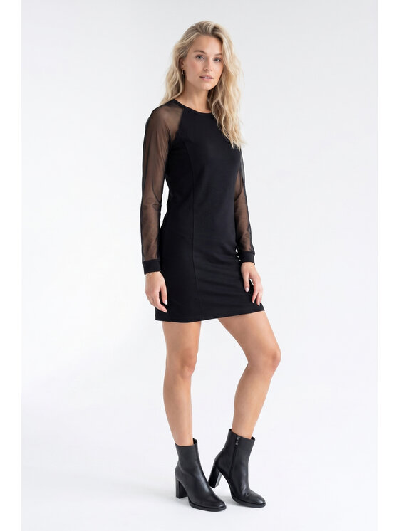 FIGL FIGL Každodenné šaty M1354 Čierna Straight Fit