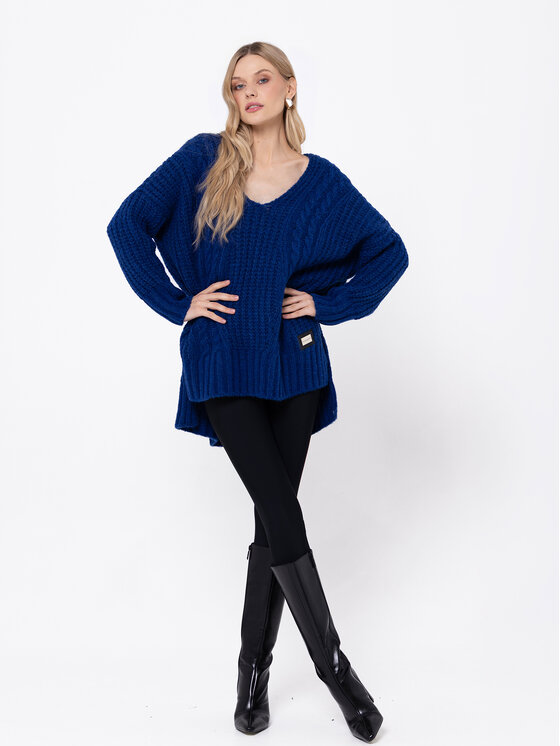 LIDIA KALITA LIDIA KALITA Sweter Luxembourg Granatowy Oversize