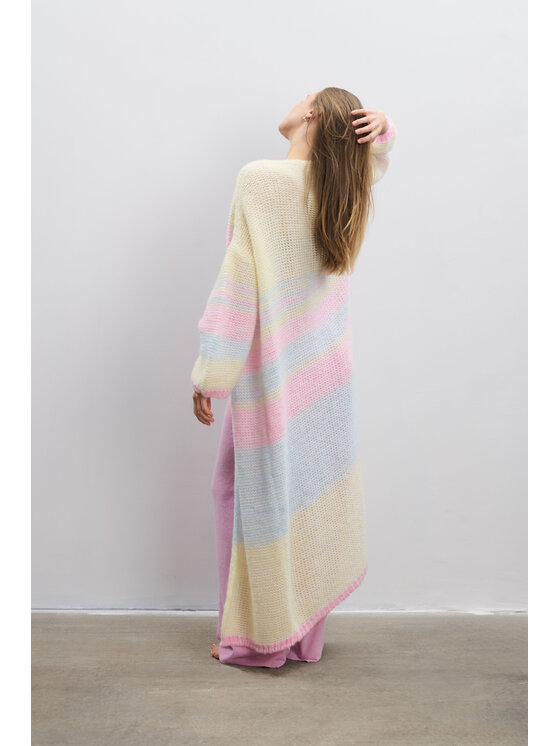 Fobya Fobya Kardigan F2040 Żółty Loose Fit