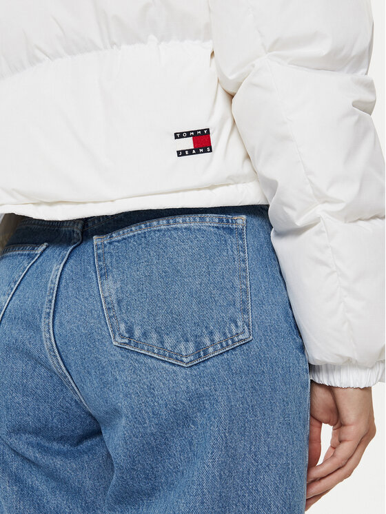 Tommy Jeans Tommy Jeans Vatovaná bunda Alaska DW0DW18609 Bílá Cropped Fit
