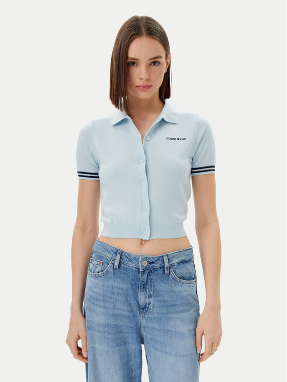 Guess Jeans Guess Jeans Kardigán W5GR03 Z3HO2 Kék Regular Fit