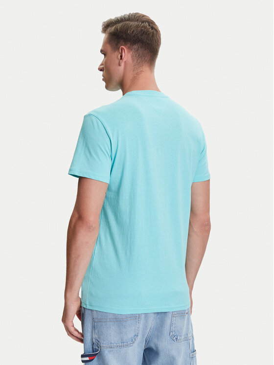 Tommy Jeans Tommy Jeans T-krekls Linear Chest DM0DM21780 Zaļš Slim Fit