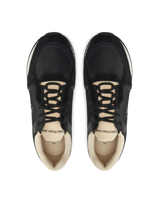 Calvin Klein Jeans Calvin Klein Jeans Sneakersy Runner Laceup Low Mg Media YW0YW01644 Czarny
