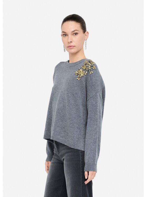 Liu Jo Liu Jo Maglione MF5487MS009L9006 Grigio Regular Fit