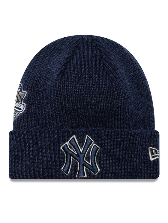 New Era New Era Kepurė World Series Patch New York Yankees Cuff Knit Beanie 60580731 Tamsiai mėlyna