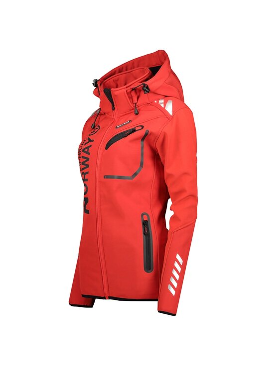 Geographical Norway Geographical Norway Kurtka softshell WY2679F/GN-RED / BLACK Czerwony Regular Fit