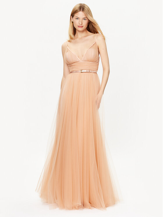 Elisabetta Franchi Elisabetta Franchi Večerné šaty AB-464-32E2-V750 Béžová Regular Fit