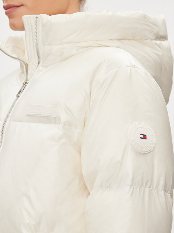 Tommy Hilfiger Tommy Hilfiger Pehelykabát New York Gloss WW0WW40836 Ekru Relaxed Fit