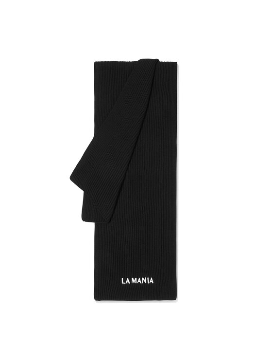 La Mania La Mania Šál MERINOWOOL SCARF 2 Černá