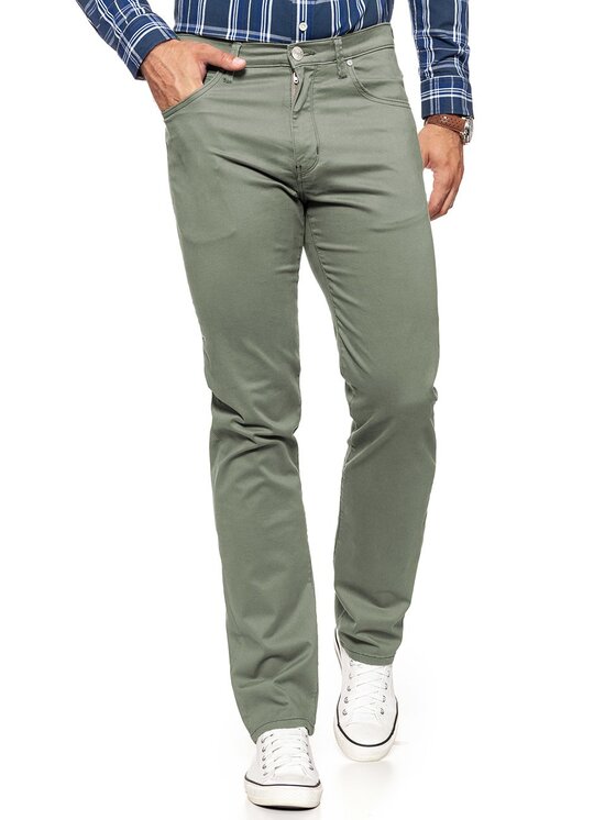Wrangler Wrangler Pantaloni di tessuto ARIZONA Verde Straight Fit