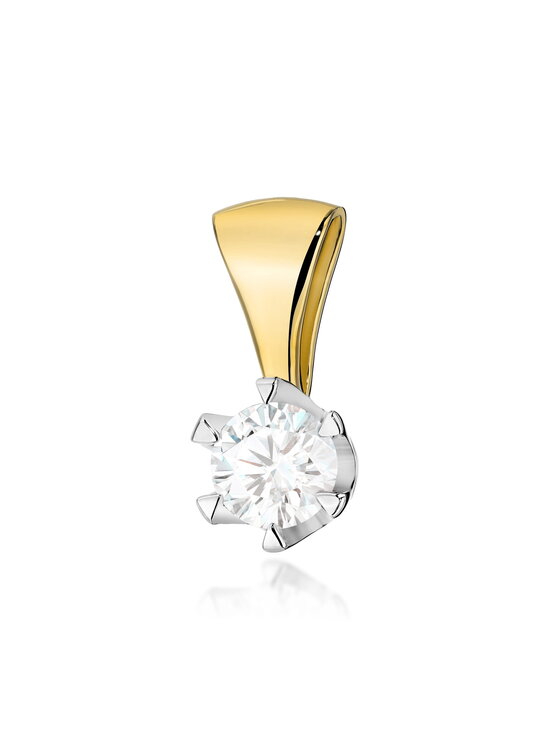 Fugart Fugart Naszyjnik Zawieszka z żółtego złota z brylantem 0.70 ct FZ220-585-B0.70 Złoty