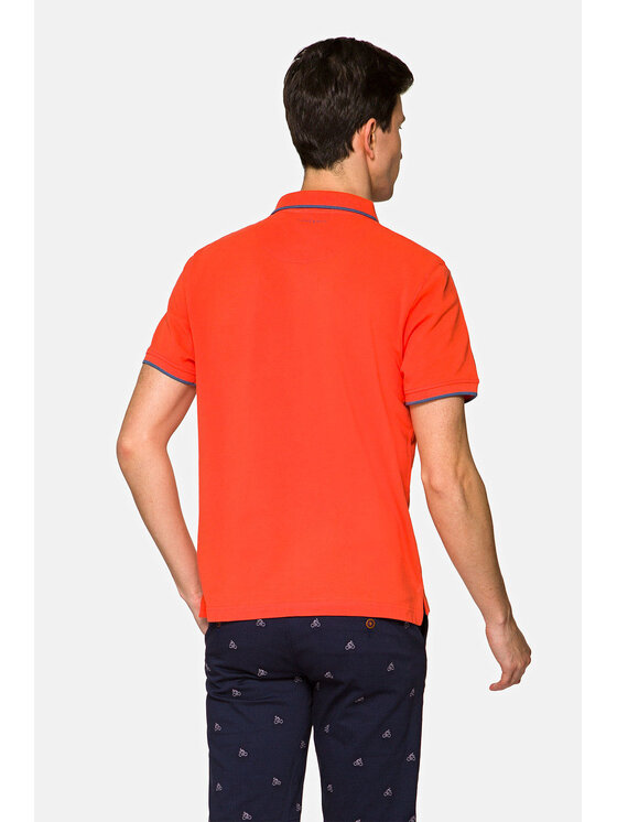 Lancerto Lancerto Polo Dominic PO124121000025 Pomarańczowy Regular Fit
