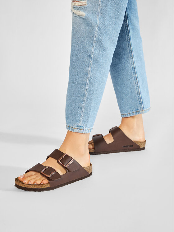 Birkenstock Birkenstock Pantoletten Arizona Birko-Flor 0051703 Braun