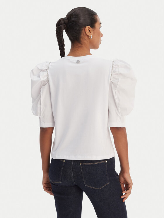 Fracomina Fracomina Blúz FR26ST3035J40101 Fehér Regular Fit