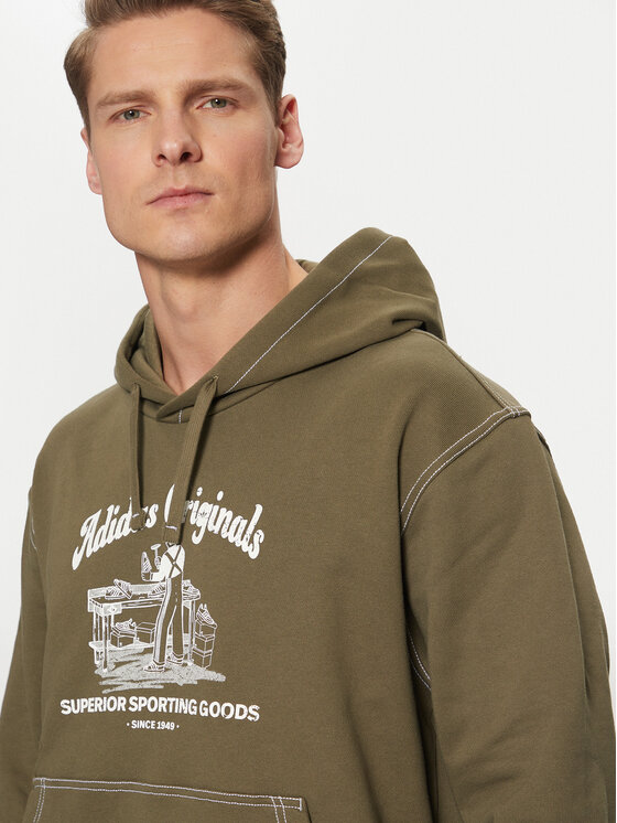 adidas adidas Μπλούζα Wabash JP4482 Πράσινο Loose Fit