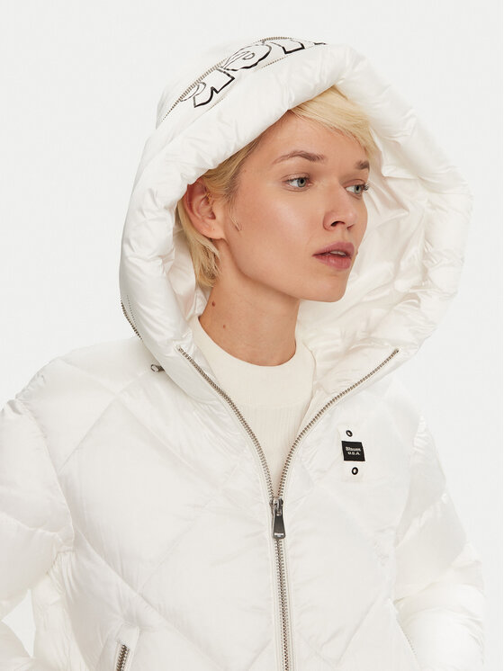 Blauer Blauer Pehelykabát 24WBLDC02273 Fehér Regular Fit