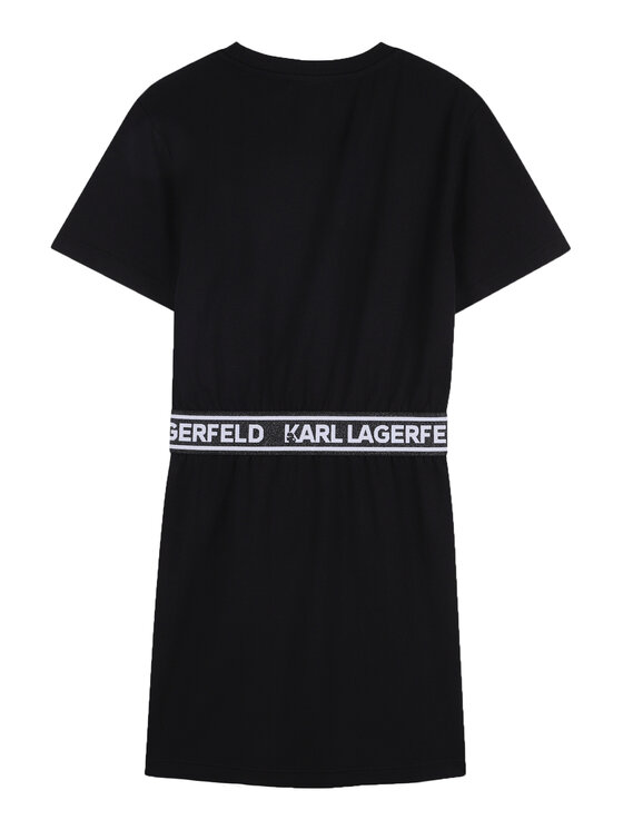Karl Lagerfeld Kids Karl Lagerfeld Kids Φόρεμα καθημερινό Z31152 S Μαύρο Regular Fit