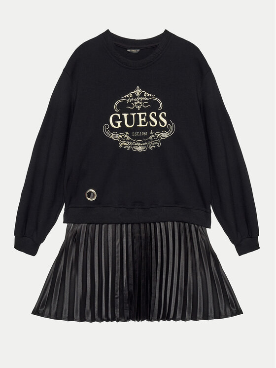 Guess Ikdienas kleita J4BK14 KAUH0 Melns Regular Fit