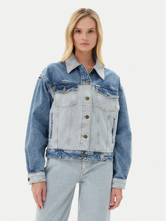 Guess Jeans Guess Jeans Jeansová bunda W5YN56 D5M56 Modrá Regular Fit