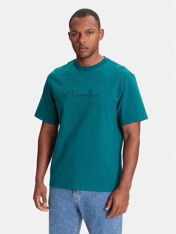 United Colors Of Benetton United Colors Of Benetton Majica 3MI6U109O Zelena Oversize