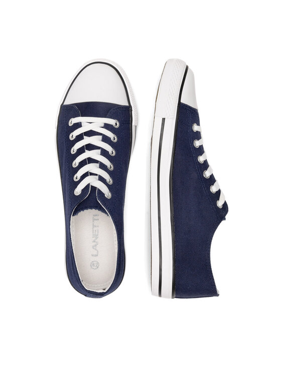 Lanetti Lanetti Sneakers aus Stoff MSS20503-01A Dunkelblau