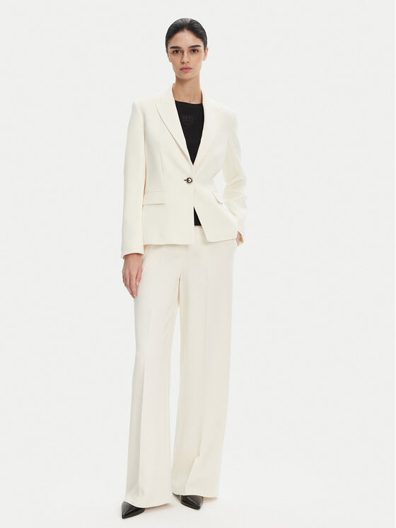 PINKO PINKO Spodnie materiałowe Pergamino 100331 A20Q Biały Regular Fit