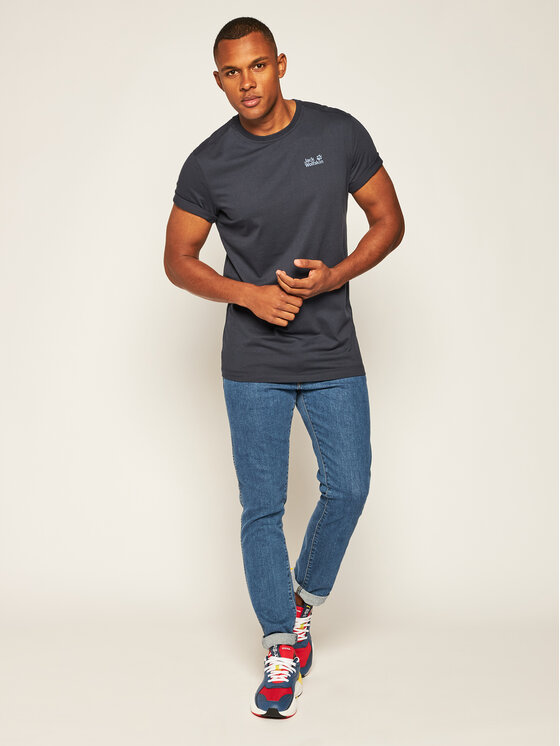 Jack Wolfskin Jack Wolfskin T-shirt Essential T 1805781 Blu scuro Regular Fit