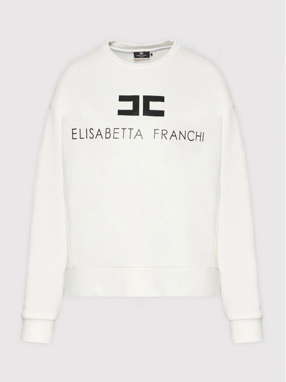 Elisabetta Franchi Elisabetta Franchi Sweatshirt MD-001-16E2-V180 Weiß Regular Fit