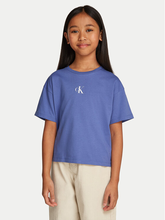Gyerek Póló Calvin Klein Jeans, Méret: 16Y, Kék, Logo IG0IG02136