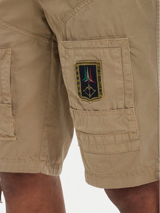 Aeronautica Militare Aeronautica Militare Bavlnené šortky 261BE0041UCT01122 Béžová Regular Fit