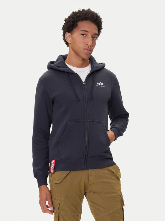Alpha Industries Alpha Industries Pulóver Basic Zip 118342 Sötétkék Regular Fit