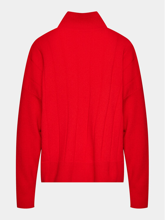 Sisley Sisley Поло 1044M201A Червен Boxy Fit