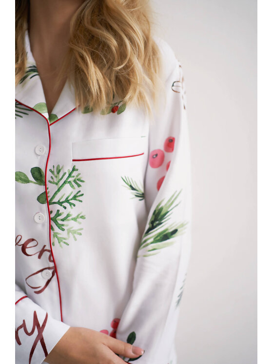 White pocket White pocket Piżama Satynowa Biały Regular Fit