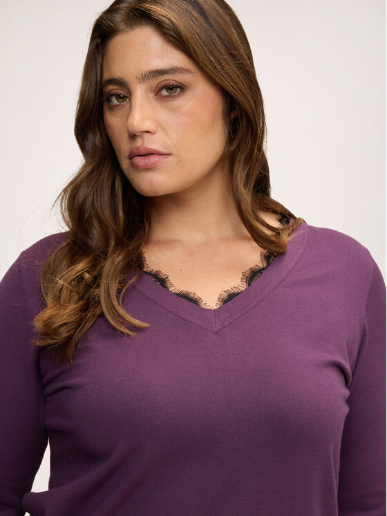 Fiorella Rubino Fiorella Rubino Maglione M347L008630N029 Viola Regular Fit