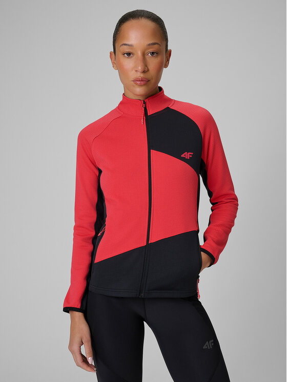 4F 4F Bluza TREKKING Czarny Slim Fit